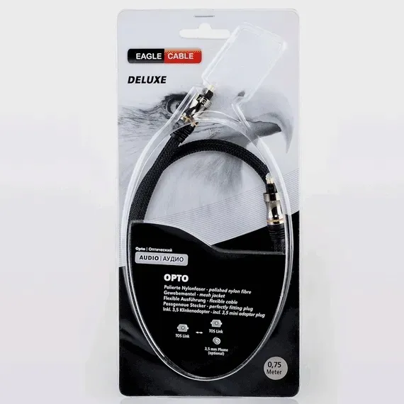kabel-optyczny-toslink-eagle-5m-adapter-mini-stan-nowy