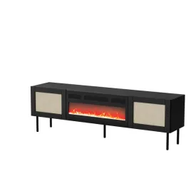 yucca-szafka-rtv-180-cm-czarny-mat-rattan-kalabria-kominek-elektryczny