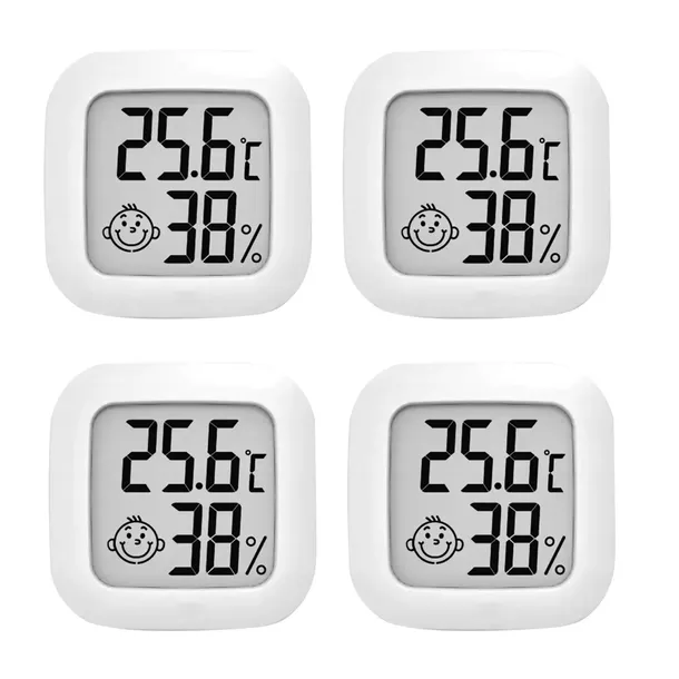 4x TERMOMETR POKOJOWY CYFROWY HIGROMETR ELEKTRONICZNY WILGOTNOŚĆ POWIETRZA