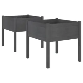 donice-ogrodowe-2-szt-szare-70x70x70-cm-drewno-sosnowe