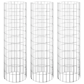 okragle-donice-gabionowe-podniesione-3-szt-stal-o30x100-cm