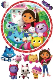 zestaw-oplatkowy-na-tort-koci-domek-gabi-twoj-napis-2