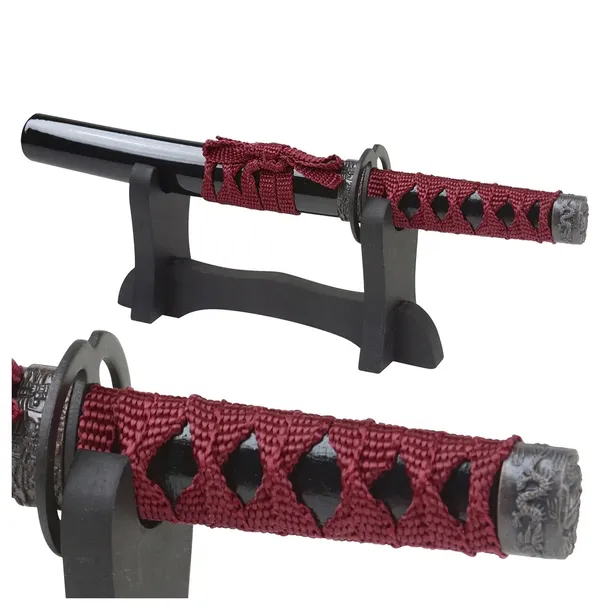 NOŻYK DO LISTÓW W FORMIE JAPOŃSKIEGO TANTO ZE STOJAKIEM SW-1811BK 24 CM