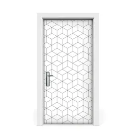 okleina-naklejka-drzwi-kostka-geometryczna-95x205