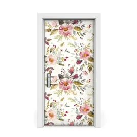 okleina-naklejka-drzwi-vintage-pole-kwiaty-95x205