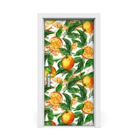naklejka-na-drzwi-okleina-pomarancze-95x205