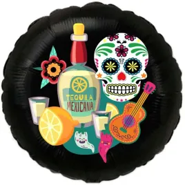 balon-foliowy-dia-de-los-muertos-tequilla-czarny-18-rnd