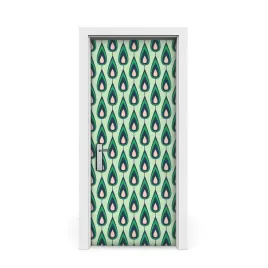 naklejka-na-drzwi-vintage-zielone-leski-85x205