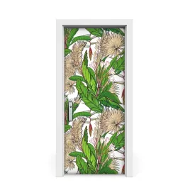 naklejka-na-drzwi-tropikalna-dzungla-85x205