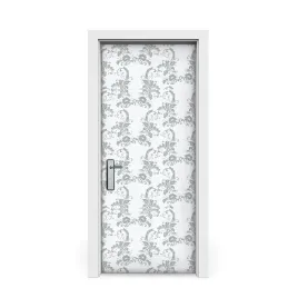 naklejka-na-drzwi-okleina-liliowy-ornament-85x205