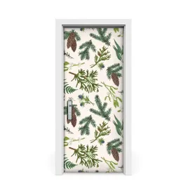 naklejka-na-drzwi-okleina-lesna-flora-85x205