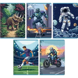 zeszyt-a5-16k-linia-podwojna-kolorowa-pixel-fun-chlopiecy-400207498-herlitz