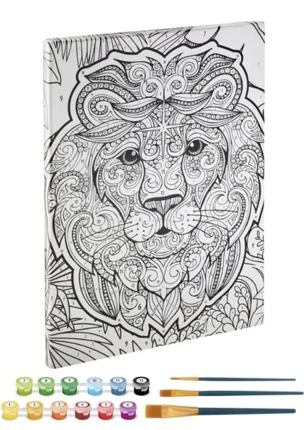 malowanie-po-numerach-lew-grafix-elementy-zestawu-farby-instrukcja-pedzle-wzor-na-plotnie