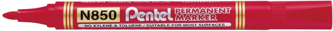 marker-permanentny-czerwony-okragly-n850-pentel-stan-nowy