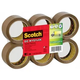 tasma-pakowa-klejaca-zestaw-6-sztuk-brazowa-48mmx66m-scotch-371