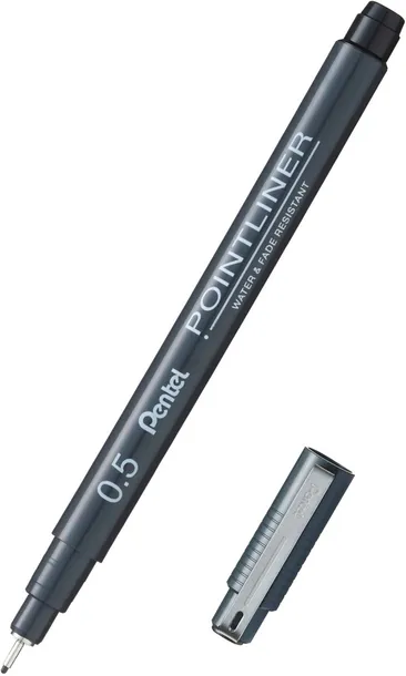 cienkopis-pointliner-05mm-czarny-pentel-grubosc-linii-05-mm