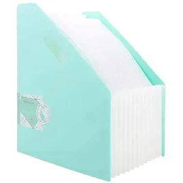 organizer-harmonijkowy-a4-wolnostojacy-na-biurko-zielony-macaron-deli