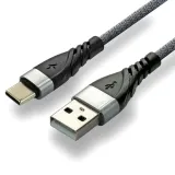 kabel-usb-usb-c-pleciony-szary-1m-3a-everactive-stan-nowy