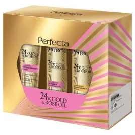 dax-perfecta-24k-gold-rose-oil-zestaw-do-twarzy-peeling-mleczko-tonik