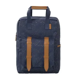 fresk-duzy-plecak-zlote-kropki-indigo