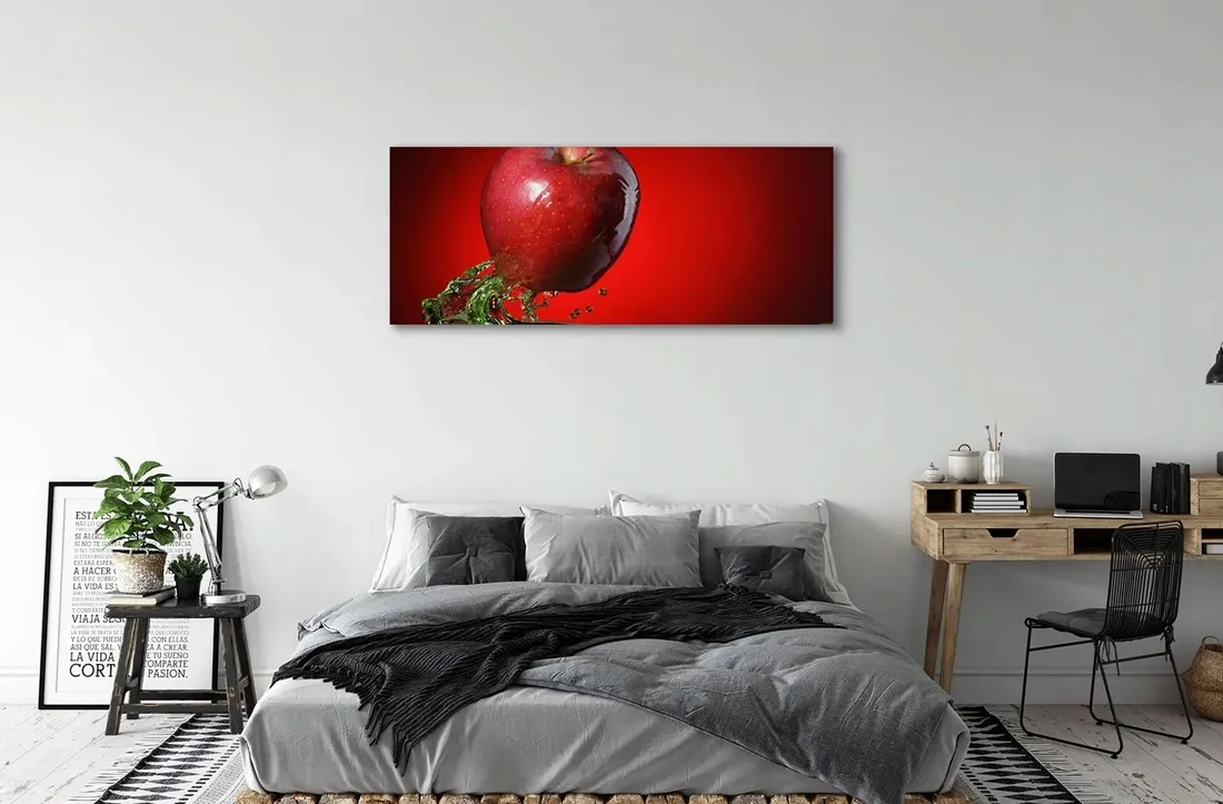 wydruk-na-plotnie-canvas-jablko-woda-125x50-cm