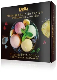 delia-musujace-kule-do-kapieli-owocowy-mix-zapachow-4x100g