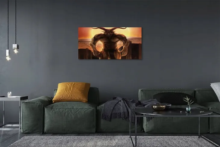 obraz-na-plotnie-zachod-slonca-postac-120x60-cm-format-poziomy