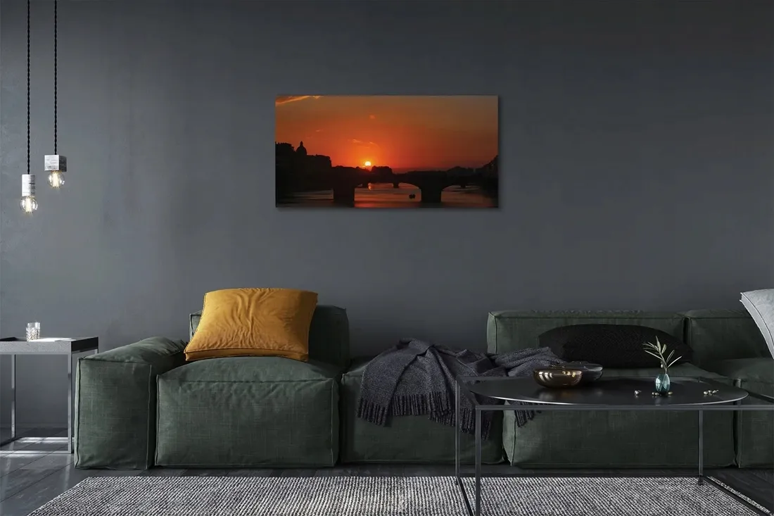 obraz-plotno-wlochy-rzeka-zachod-slonca-120x60