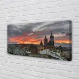 obraz-plotno-krakow-zachod-slonca-panorama-100x50-stan-nowy