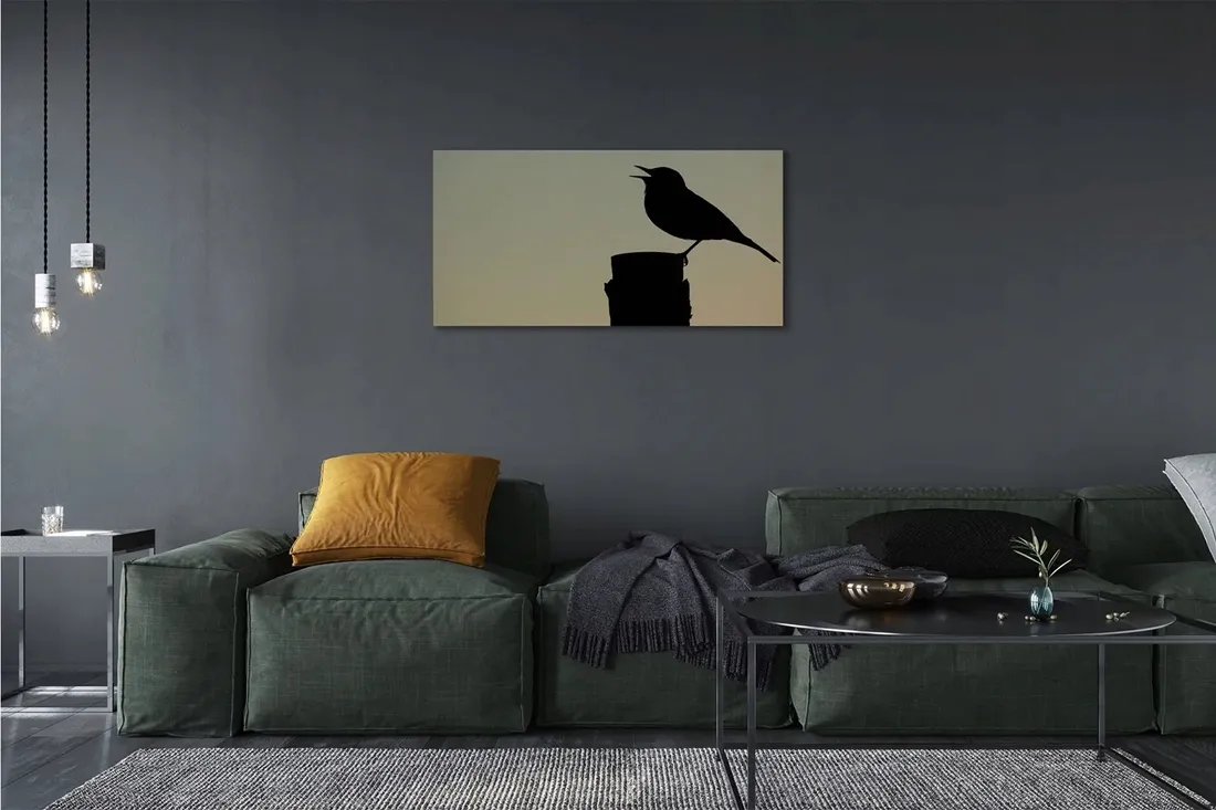 wydruk-na-plotnie-canvas-czarny-ptak-100x50-cm