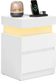 szafka-nocna-led-z-gniazdkami-usb-szuflady-nowoczesna-40cm