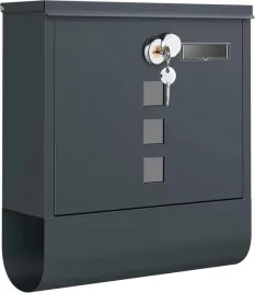 skrzynka-na-listy-z-gazetnikiem-songmics-szary