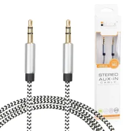 kabel-aux-jack-35mm-stereo-15m-hq-pozlacane-wtyki-nylonowy-oplot