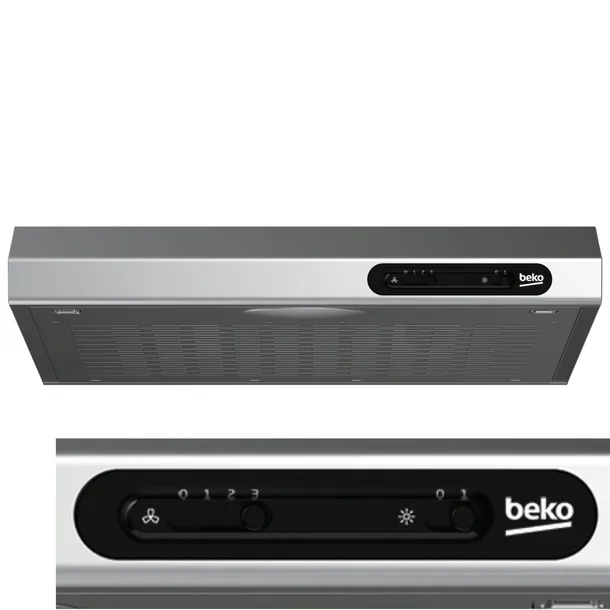 OKAP KUCHENNY PODSZAFKOWY 50cm BEKO CFB5310X INOX 205M³/H LED