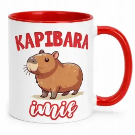 kubek-czerwony-personalizowany-kapibara-capybara-zwierzak-dla-dzieci