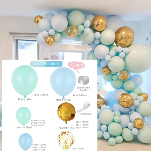 balony-girlanda-dekoracja-imprez-urodziny-ozdobny-luk-balonow-126szt-kolory-stan-opakowania-oryginalne-marka-bez-marki