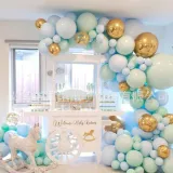 balony-girlanda-dekoracja-imprez-urodziny-ozdobny-luk-balonow-126szt-kolory-marka-bez-marki-stan-nowy