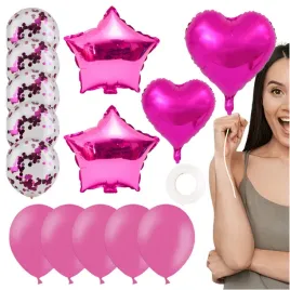 zestaw-balonow-na-urodziny-impreze-walentynki-zestaw-kolor-rozowy-gratis