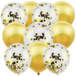 zestaw-balonow-zloty-10sztuk-konfetti-urodziny