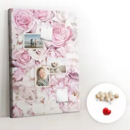 tablica-korek-pinezki-dla-dziecka-kwiaty-roze