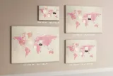 tablica-korek-obraz-pinezki-akwarela-mapa-swiata-stan-opakowania-oryginalne
