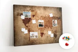 tablica-korek-na-notatki-pinezki-stara-mapa-swiata