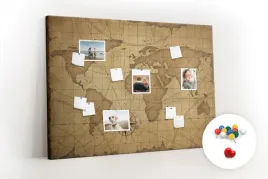 tablica-korek-do-garazu-mapa-swiata-vintage