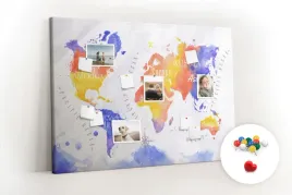 tablica-korkowa-drewniana-akwarela-mapa-swiata