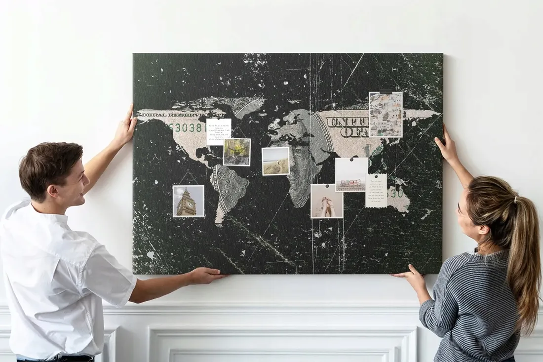 tablica-korek-na-notatki-pinezki-mapa-dolar