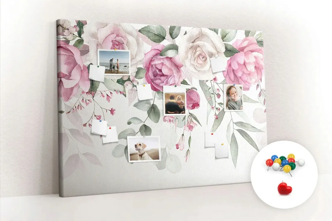 tablica-korek-do-kuchni-pinezki-akwarelowe-roze