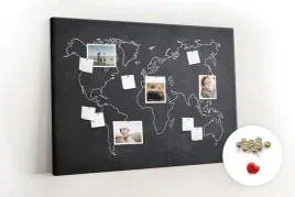 tablica-korkowa-canvas-ozdobna-obrys-mapy-swiata