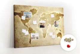 tablica-korek-obraz-pinezki-stara-mapa-swiata