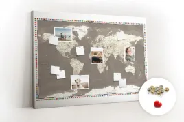 tablica-korek-dla-dzieci-brazowa-mapa-swiata