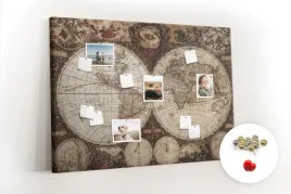 tablica-korek-canvas-pinezki-stara-mapa-swiata